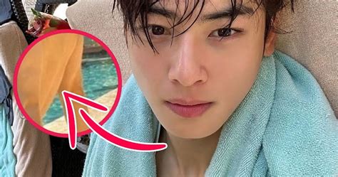 ASTRO's Cha Eunwoo shares shirtless pool photos from .